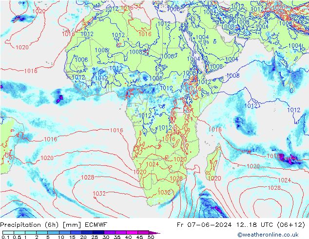 Z500/Rain (+SLP)/Z850 ECMWF Fr 07.06.2024 18 UTC