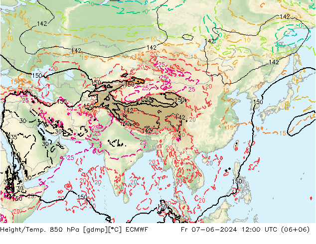 Z500/Rain (+SLP)/Z850 ECMWF pt. 07.06.2024 12 UTC