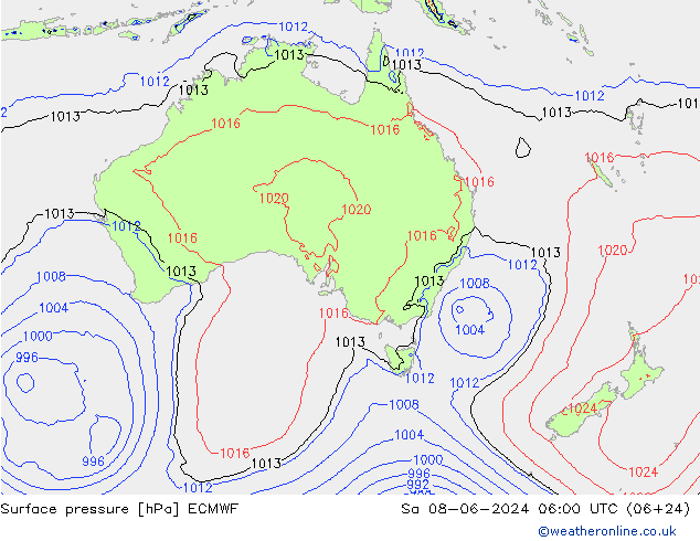 Luchtdruk (Grond) ECMWF za 08.06.2024 06 UTC