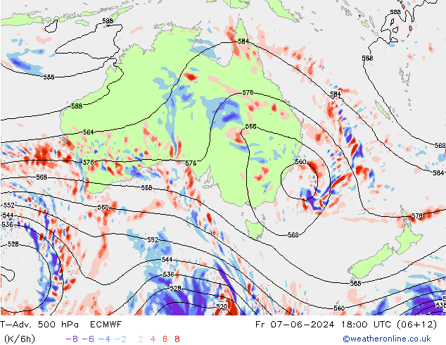 T-Adv. 500 hPa ECMWF Pá 07.06.2024 18 UTC