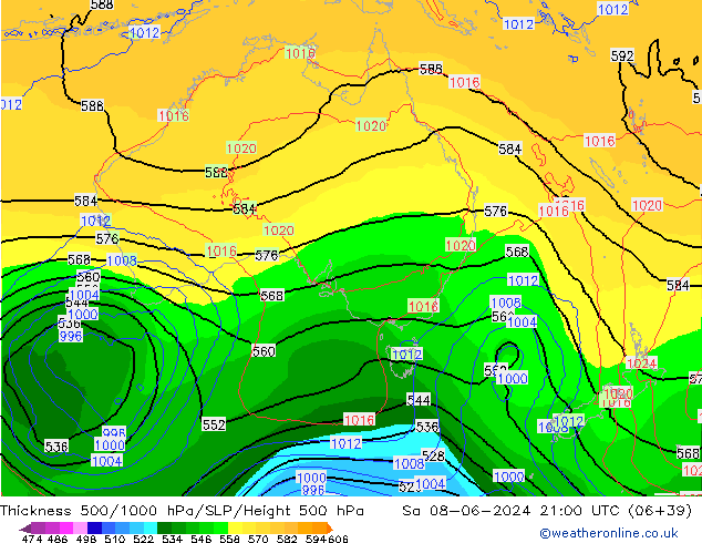 Thck 500-1000hPa ECMWF So 08.06.2024 21 UTC