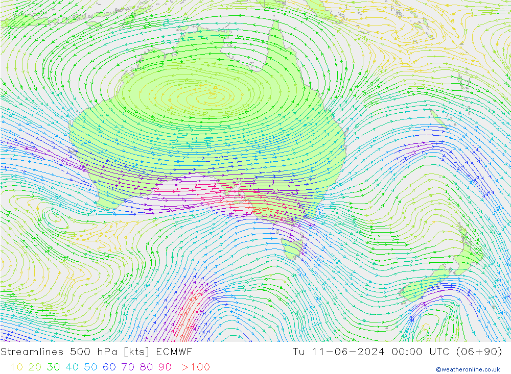 Rüzgar 500 hPa ECMWF Sa 11.06.2024 00 UTC