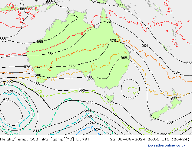 Z500/Regen(+SLP)/Z850 ECMWF za 08.06.2024 06 UTC