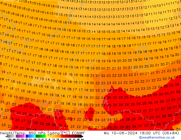 Z500/Rain (+SLP)/Z850 ECMWF lun 10.06.2024 18 UTC