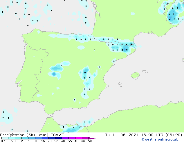 Z500/Rain (+SLP)/Z850 ECMWF Ter 11.06.2024 00 UTC