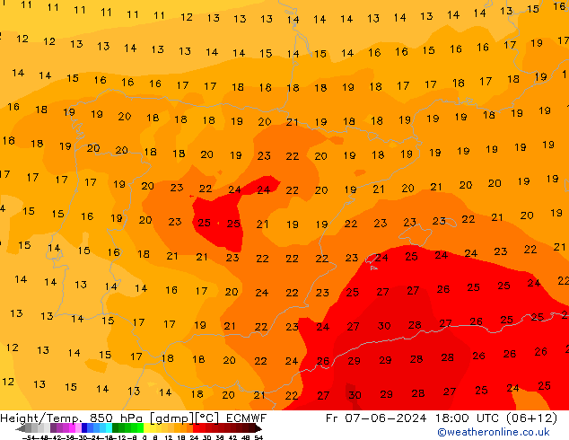 Z500/Rain (+SLP)/Z850 ECMWF Fr 07.06.2024 18 UTC