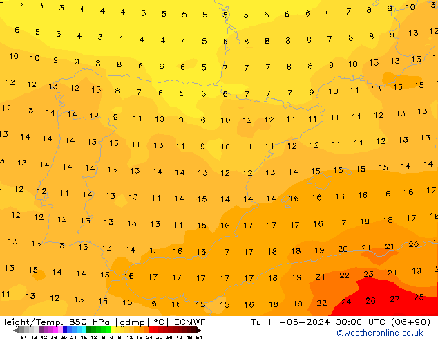 Z500/Rain (+SLP)/Z850 ECMWF Ter 11.06.2024 00 UTC