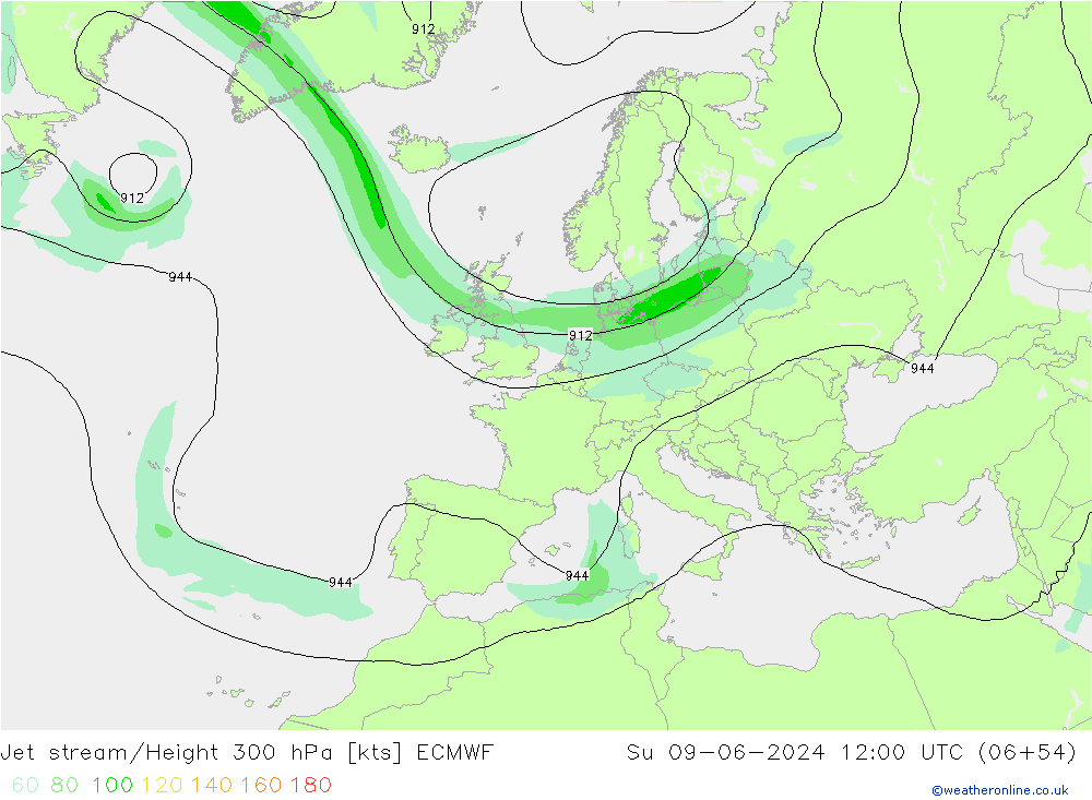 Polarjet ECMWF So 09.06.2024 12 UTC