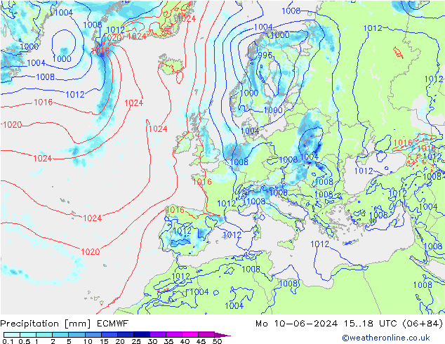 opad ECMWF pon. 10.06.2024 18 UTC