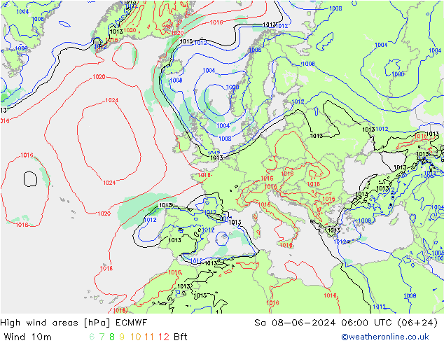 Sturmfelder ECMWF Sa 08.06.2024 06 UTC