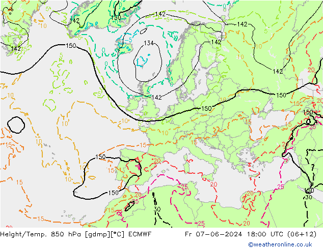 Z500/Rain (+SLP)/Z850 ECMWF ven 07.06.2024 18 UTC