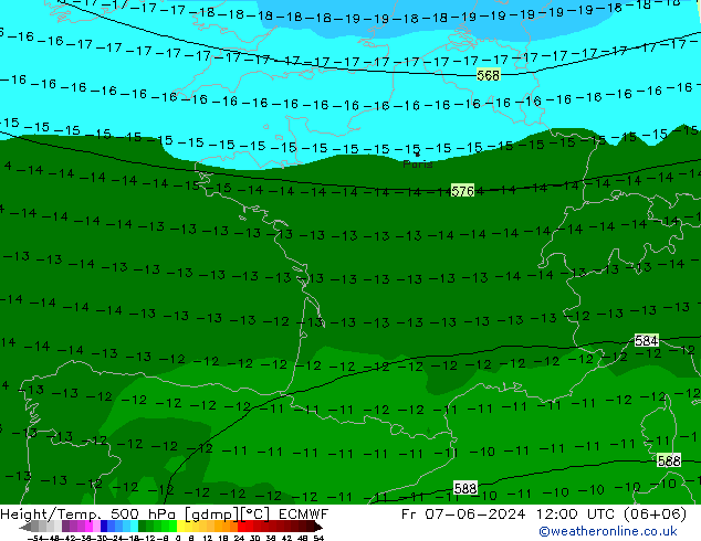 Z500/Rain (+SLP)/Z850 ECMWF pt. 07.06.2024 12 UTC