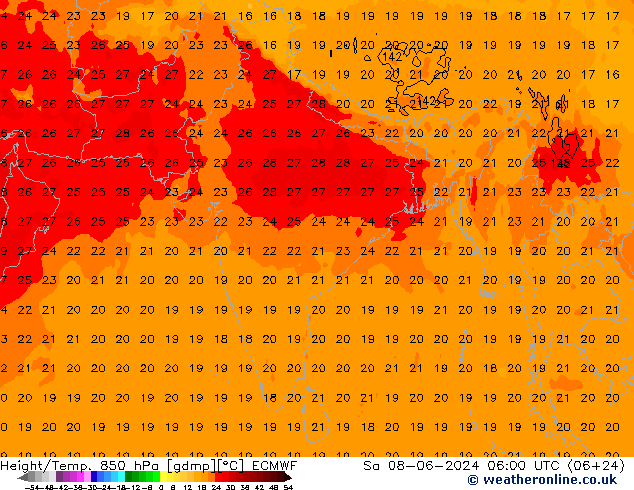 Z500/Rain (+SLP)/Z850 ECMWF sam 08.06.2024 06 UTC