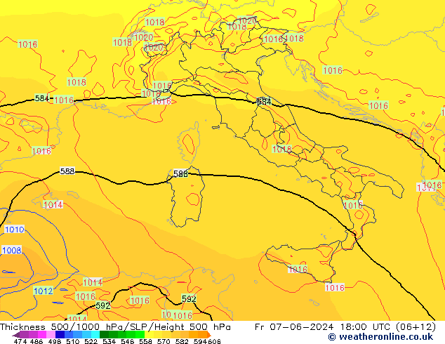 Thck 500-1000hPa ECMWF ven 07.06.2024 18 UTC