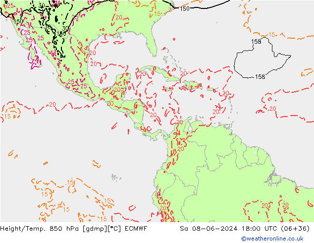 Z500/Rain (+SLP)/Z850 ECMWF sab 08.06.2024 18 UTC