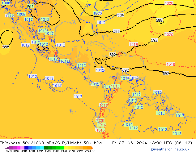 Thck 500-1000hPa ECMWF Sex 07.06.2024 18 UTC