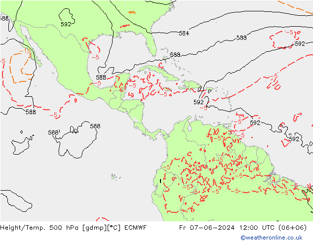 Z500/Rain (+SLP)/Z850 ECMWF pt. 07.06.2024 12 UTC