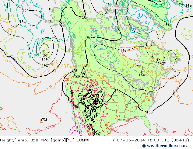 Z500/Rain (+SLP)/Z850 ECMWF Pá 07.06.2024 18 UTC