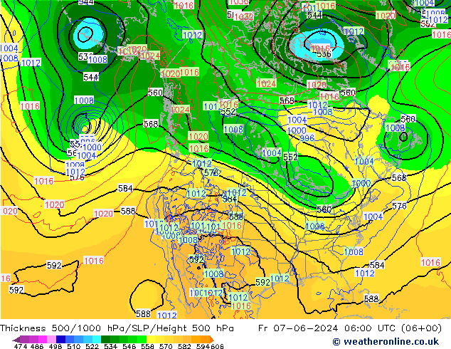 Thck 500-1000hPa ECMWF Fr 07.06.2024 06 UTC