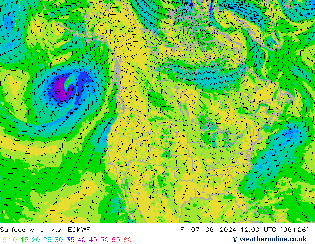  10 m ECMWF  07.06.2024 12 UTC