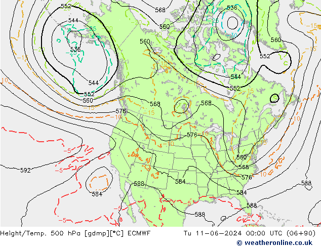 Height/Temp. 500 hPa ECMWF  11.06.2024 00 UTC