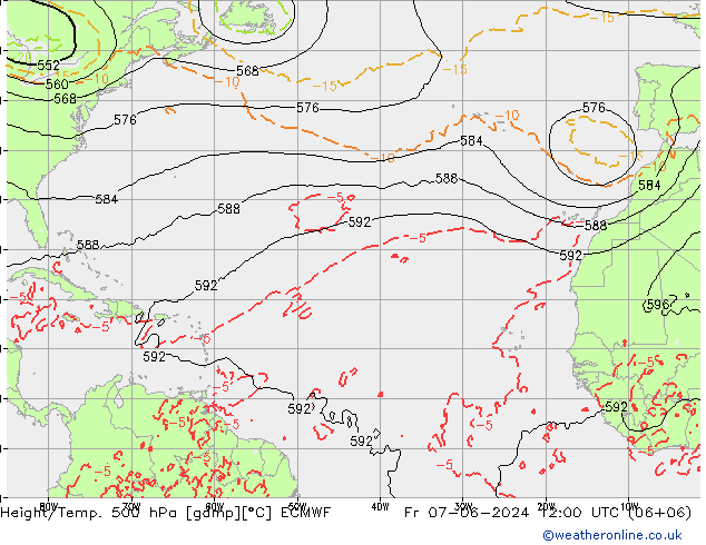 Z500/Rain (+SLP)/Z850 ECMWF pt. 07.06.2024 12 UTC