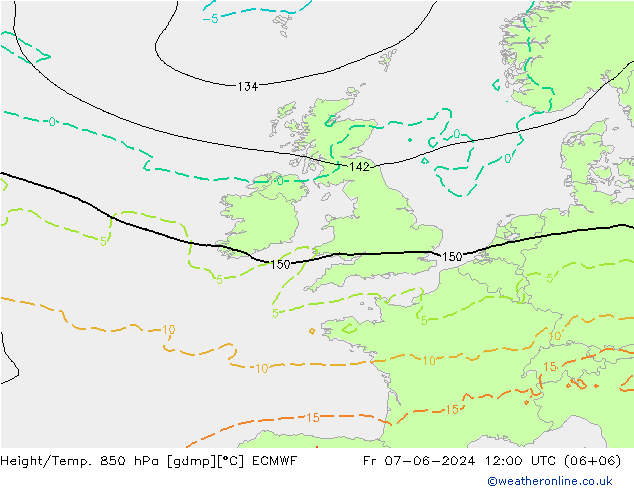 Z500/Rain (+SLP)/Z850 ECMWF  07.06.2024 12 UTC