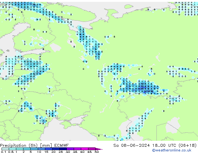 Z500/Rain (+SLP)/Z850 ECMWF Sa 08.06.2024 00 UTC