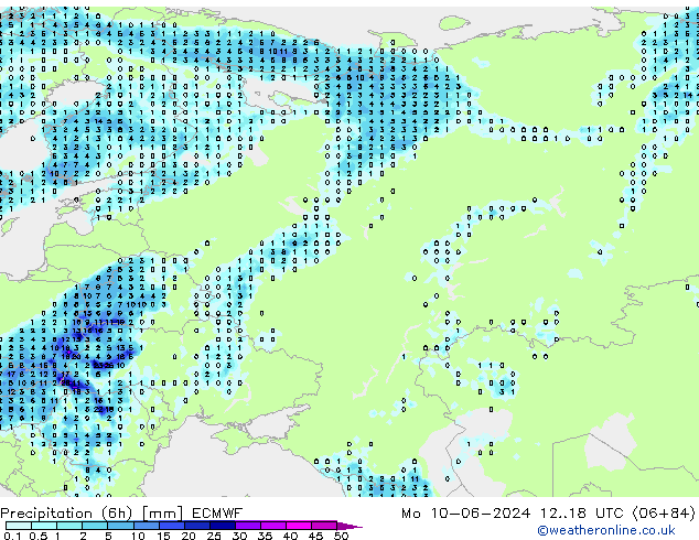 Z500/Rain (+SLP)/Z850 ECMWF  10.06.2024 18 UTC