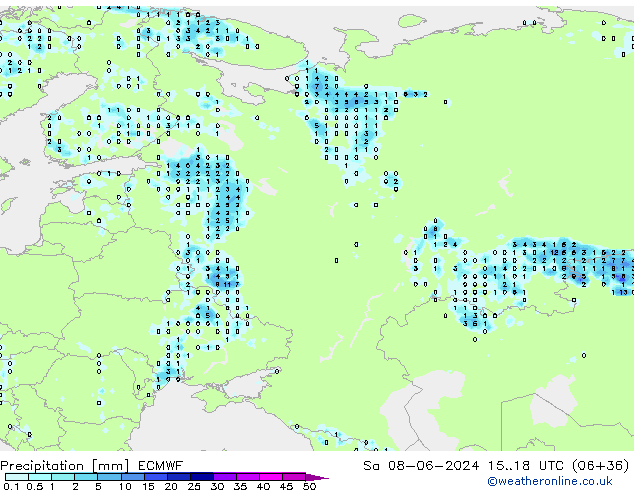 Yağış ECMWF Cts 08.06.2024 18 UTC