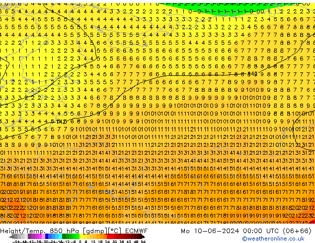 Z500/Regen(+SLP)/Z850 ECMWF ma 10.06.2024 00 UTC