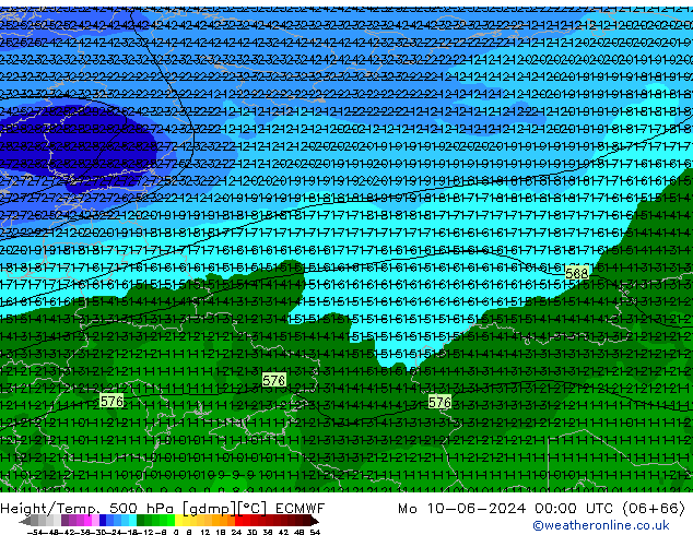 Z500/Regen(+SLP)/Z850 ECMWF ma 10.06.2024 00 UTC