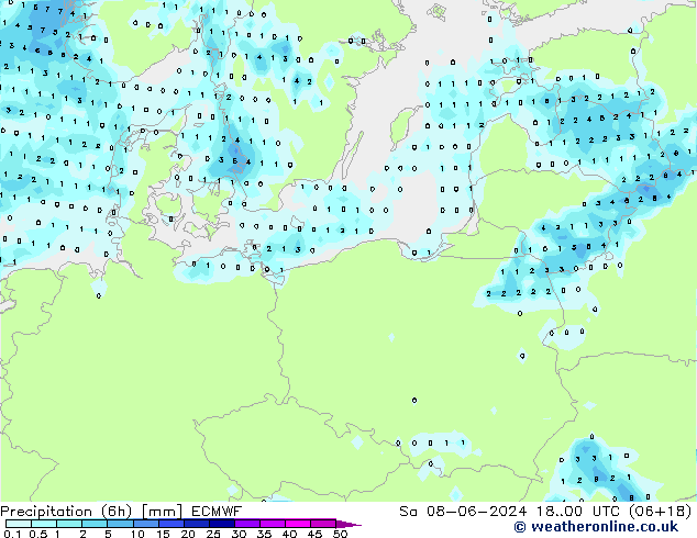 Z500/Rain (+SLP)/Z850 ECMWF so. 08.06.2024 00 UTC