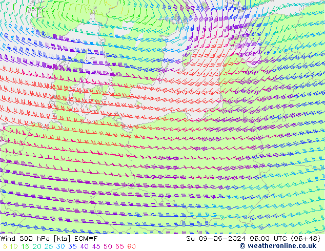  500 hPa ECMWF  09.06.2024 06 UTC