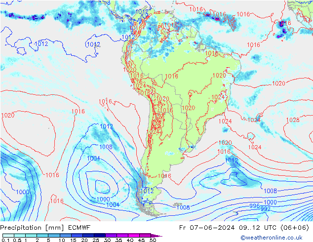 Precipitación ECMWF vie 07.06.2024 12 UTC