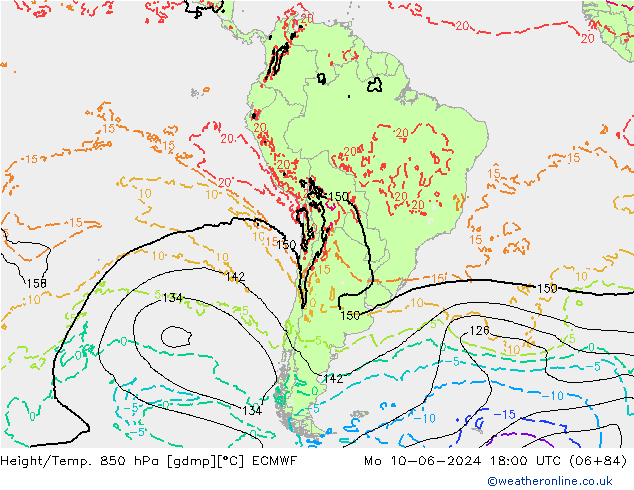 Z500/Rain (+SLP)/Z850 ECMWF пн 10.06.2024 18 UTC