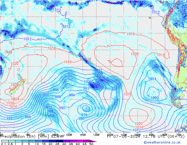 Nied. akkumuliert (6Std) ECMWF Fr 07.06.2024 18 UTC