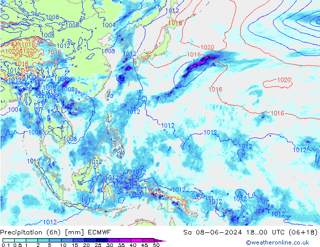 Z500/Rain (+SLP)/Z850 ECMWF  08.06.2024 00 UTC