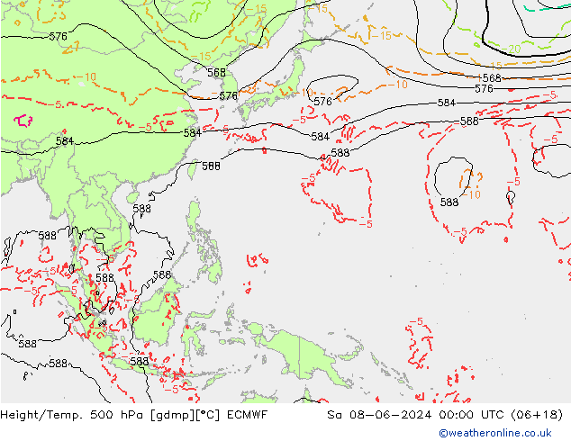 Z500/Rain (+SLP)/Z850 ECMWF  08.06.2024 00 UTC