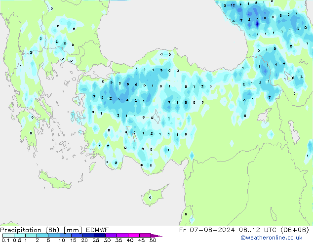 Z500/Rain (+SLP)/Z850 ECMWF  07.06.2024 12 UTC