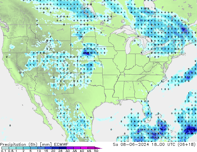 Z500/Rain (+SLP)/Z850 ECMWF Sa 08.06.2024 00 UTC