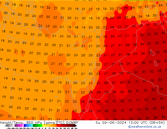 Z500/Rain (+SLP)/Z850 ECMWF So 09.06.2024 12 UTC