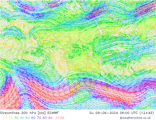  200 hPa ECMWF  09.06.2024 06 UTC