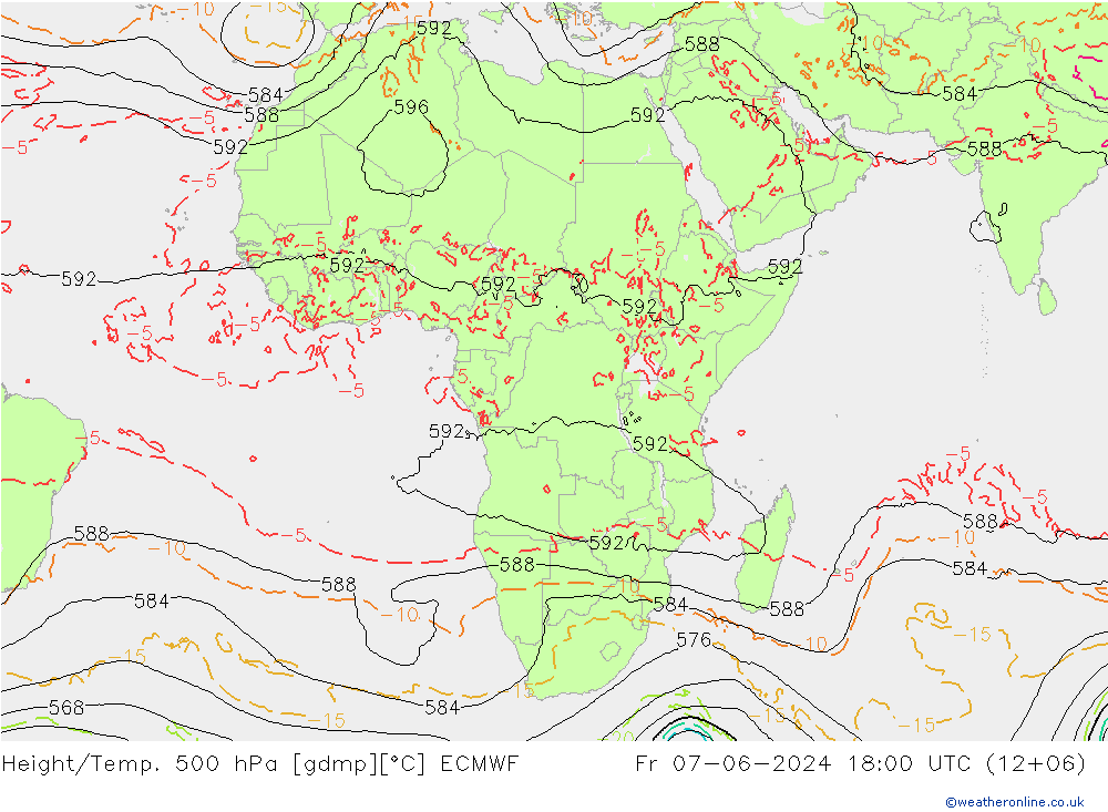 Z500/Rain (+SLP)/Z850 ECMWF Fr 07.06.2024 18 UTC