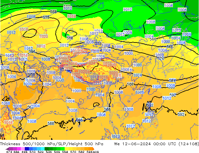 Thck 500-1000hPa ECMWF We 12.06.2024 00 UTC