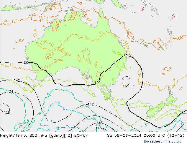 Z500/Rain (+SLP)/Z850 ECMWF Sa 08.06.2024 00 UTC