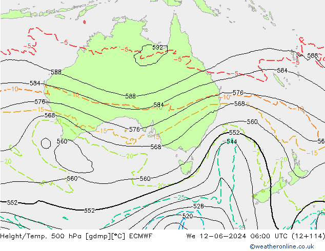 Z500/Rain (+SLP)/Z850 ECMWF śro. 12.06.2024 06 UTC