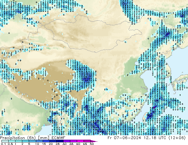 Z500/Rain (+SLP)/Z850 ECMWF Sex 07.06.2024 18 UTC