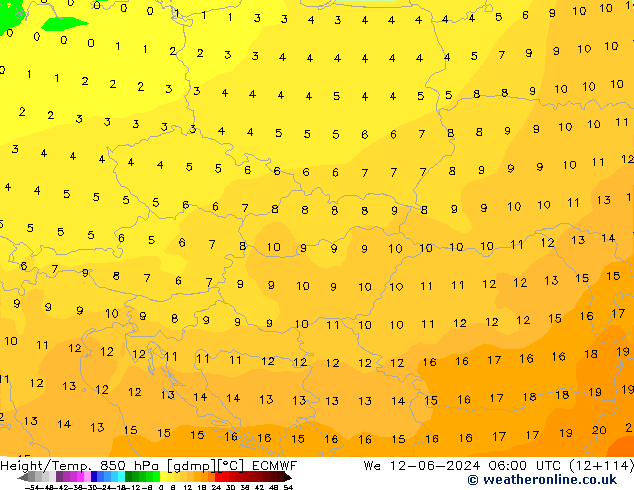 Z500/Rain (+SLP)/Z850 ECMWF ср 12.06.2024 06 UTC