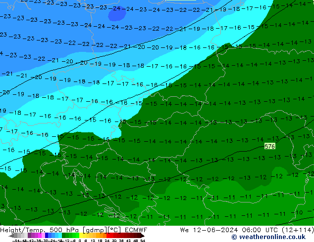 Z500/Rain (+SLP)/Z850 ECMWF ср 12.06.2024 06 UTC